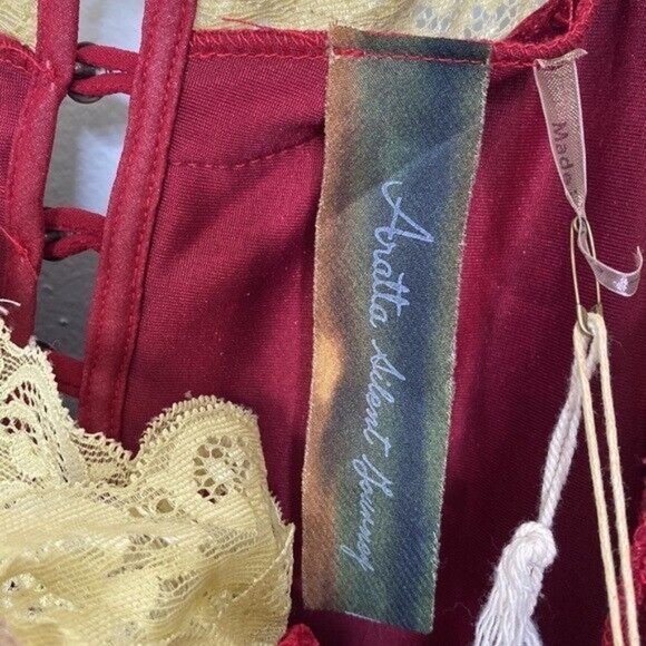 SOLD NWT Aratta Silent Journey Red Velvet Without You Slip Mini Dress - Picture 4 of 7